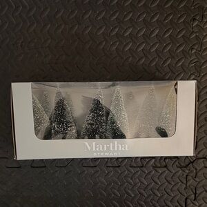 Martha Stewart Green Snowy Trees Set